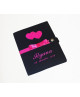 Protège carnet de santé fille rigide personnalisé - motif coeur - Cadeau de naissance personnalisé