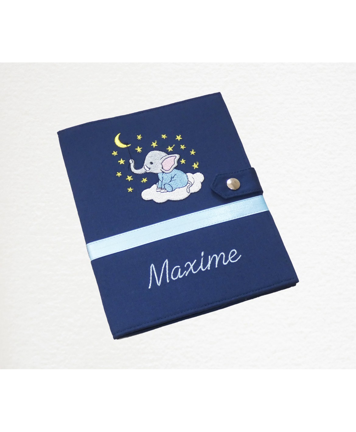 Protège carnet de santé rigide personnalisé - bleu marine - bébé éléphant - Cadeau de naissance garçon Protège carnet de santé rigide personnalisé - bleu marine - bébé éléphant - Cadeau de naissance garçon