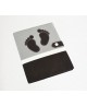 Protège carnet de santé garçon  rigide personnalisé - baby feet - Cadeau de naissance personnalisé - gris - taupe