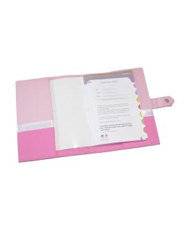 Protège carnet de santé licorne rose fille rigide personnalisé - Cadeau de naissance personnalisé