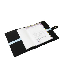 Protège carnet de santé rigide noir personnalisé - petite tortue - Cadeau de naissance garçon