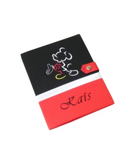Protège carnet de santé garçon personnalisé rigide - Mickey