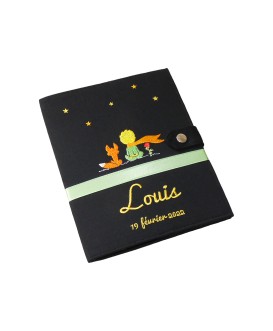 Protège carnet de santé rigide personnalisé - Petit prince - Cadeau de naissance garçon