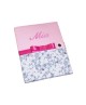 Protège carnet de santé rigide personnalisé - liberty gris - Cadeau de naissance fille personnalisé