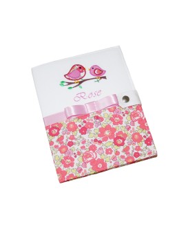 Protège carnet de santé rigide personnalisé - Cadeau de naissance personnalisé - oiseau liberty