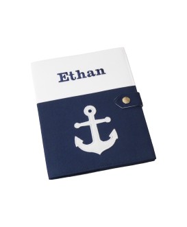 Protège carnet de santé rigide personnalisé - Cadeau de naissance personnalisé - thème marin