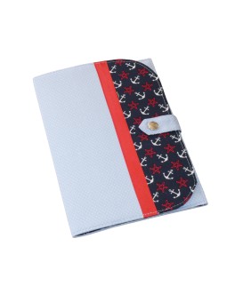 Pochette de rangement pour carnet de santé - thème marin
