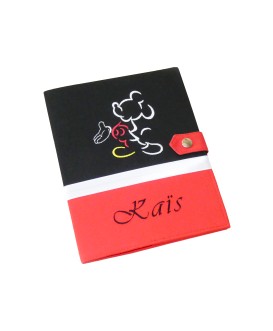 Protège carnet de santé garçon personnalisé rigide - Mickey