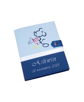 Protège carnet de santé garçon personnalisé rigide - Mickey
