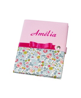 Protège carnet de santé fille rigide personnalisé - Cadeau de naissance personnalisé - liberty