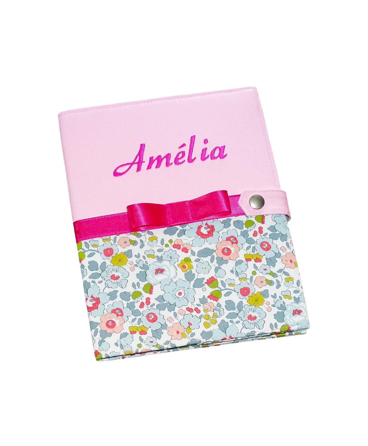 Protège carnet de santé fille rigide personnalisé - Cadeau de naissance personnalisé - liberty