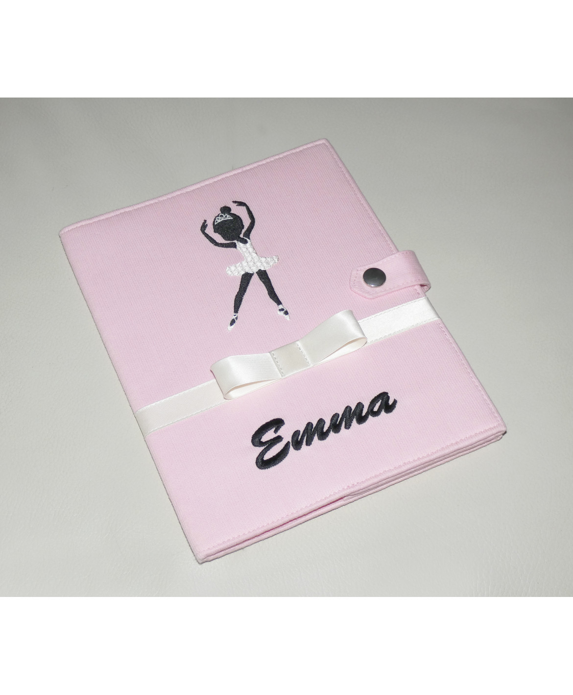 Protège carnet de santé personnalisé rigide rose - danseuse étoile - Cadeau de naissance fille personnalisé Protège carnet de santé personnalisé rigide rose - danseuse étoile - Cadeau de naissance fille personnalisé